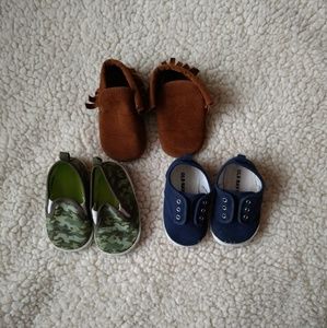 3 Pairs of Infant Crib Shoes